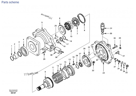 Μηχανή στροφής Volvo Swing Motor EC360 SA8230-31780 για εξαρτήματα εκσκαφικών μηχανών