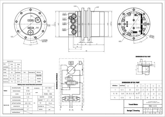 Μοντέλα εξόρυξης Belparts TM01 New Holl1and CX18 υδραυλικός κινητήρας ταξιδιού για 1 τόνο