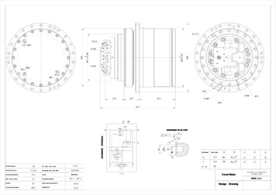 Μπελπάρτς TM35VL GM35VL Τελική κίνηση Assy SK200-3 SK200-6 YN15V00007F1 Για εξορυκτήρα Kobelco