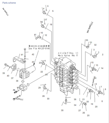 Komatsu PC1250SP-7 Control Valve 02782-10315 02896-11009 07002-12034 Excavator Control Valve Repair Kit